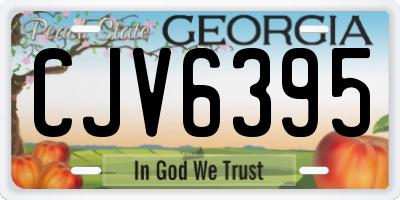 GA license plate CJV6395