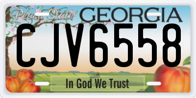 GA license plate CJV6558