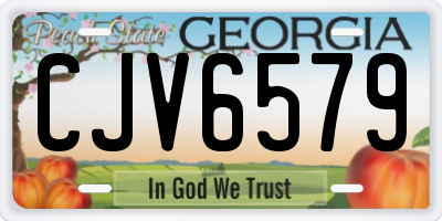 GA license plate CJV6579