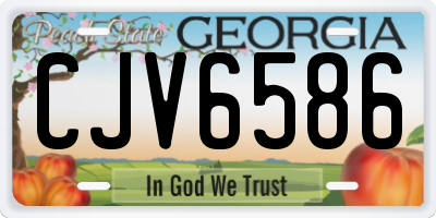 GA license plate CJV6586