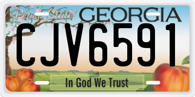 GA license plate CJV6591