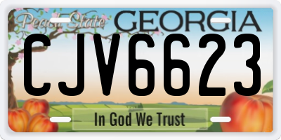 GA license plate CJV6623