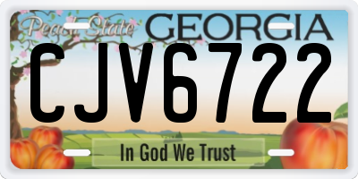 GA license plate CJV6722