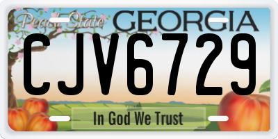 GA license plate CJV6729
