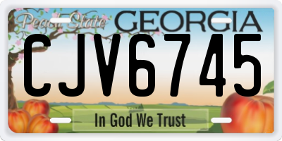 GA license plate CJV6745