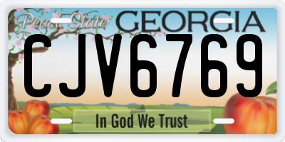 GA license plate CJV6769