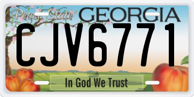 GA license plate CJV6771