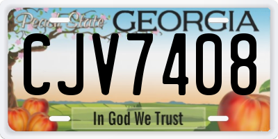 GA license plate CJV7408
