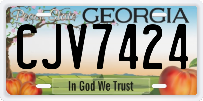GA license plate CJV7424