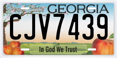 GA license plate CJV7439