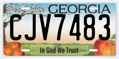 GA license plate CJV7483