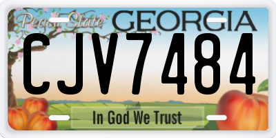 GA license plate CJV7484