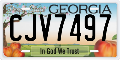 GA license plate CJV7497