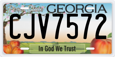 GA license plate CJV7572