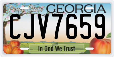 GA license plate CJV7659