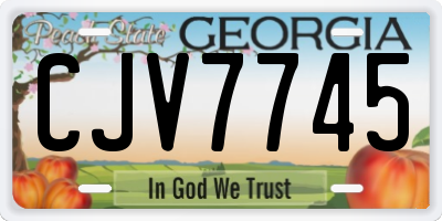 GA license plate CJV7745