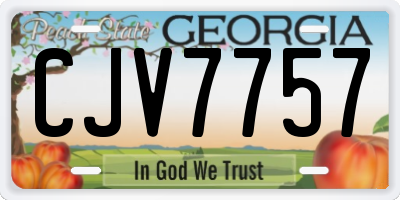 GA license plate CJV7757