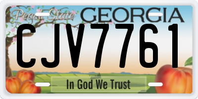 GA license plate CJV7761