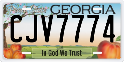 GA license plate CJV7774