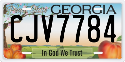 GA license plate CJV7784