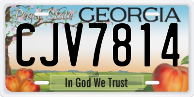 GA license plate CJV7814