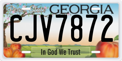 GA license plate CJV7872