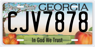 GA license plate CJV7878