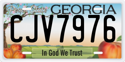 GA license plate CJV7976