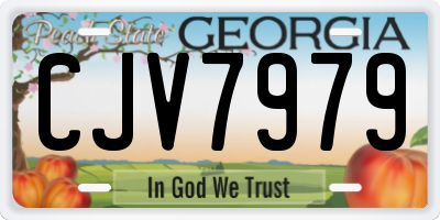 GA license plate CJV7979