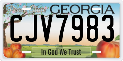 GA license plate CJV7983