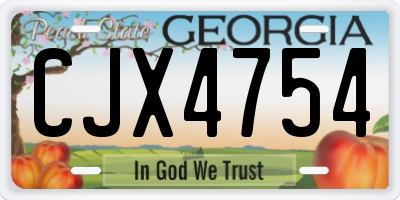 GA license plate CJX4754