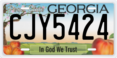 GA license plate CJY5424