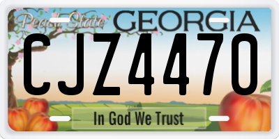 GA license plate CJZ4470