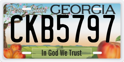 GA license plate CKB5797