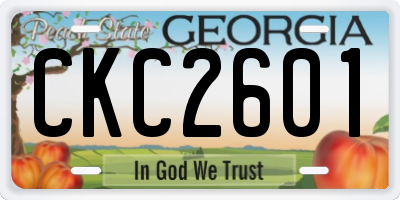 GA license plate CKC2601
