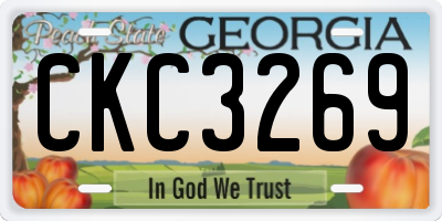 GA license plate CKC3269