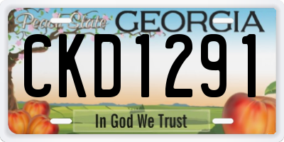 GA license plate CKD1291