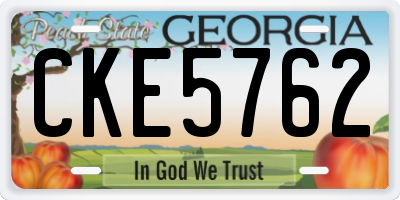GA license plate CKE5762