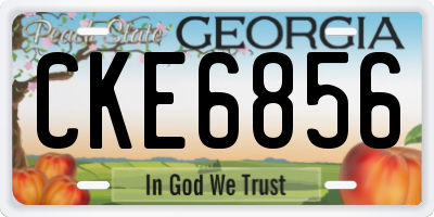 GA license plate CKE6856