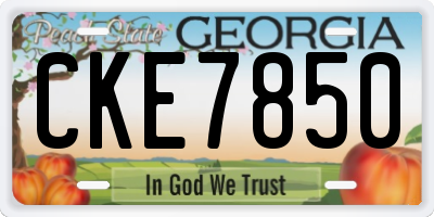 GA license plate CKE7850