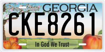 GA license plate CKE8261