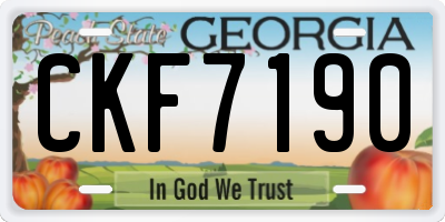 GA license plate CKF7190