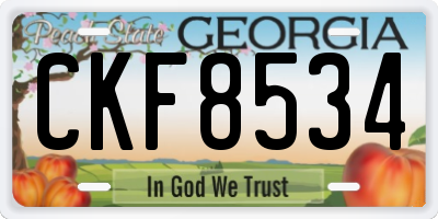 GA license plate CKF8534