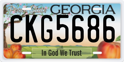 GA license plate CKG5686