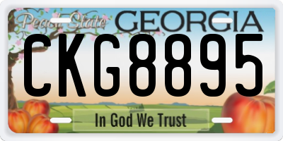 GA license plate CKG8895
