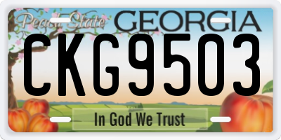 GA license plate CKG9503