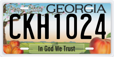 GA license plate CKH1024