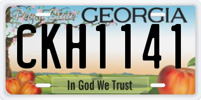 GA license plate CKH1141