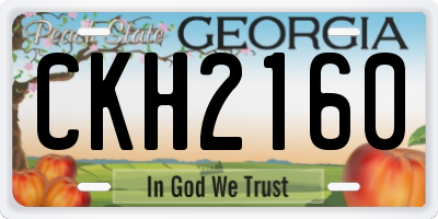 GA license plate CKH2160