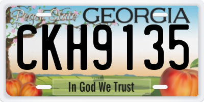 GA license plate CKH9135